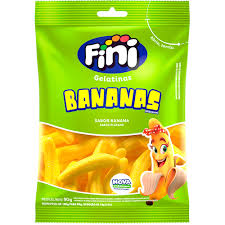 BALA GELATINA BANANAS 80G FINI